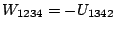 $ W_{1234} = -U_{1342}$